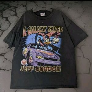 Vintage 1999 Jeff Gordon Superman A Galaxy Saved NASCAR AOP T-Shirt Size XL